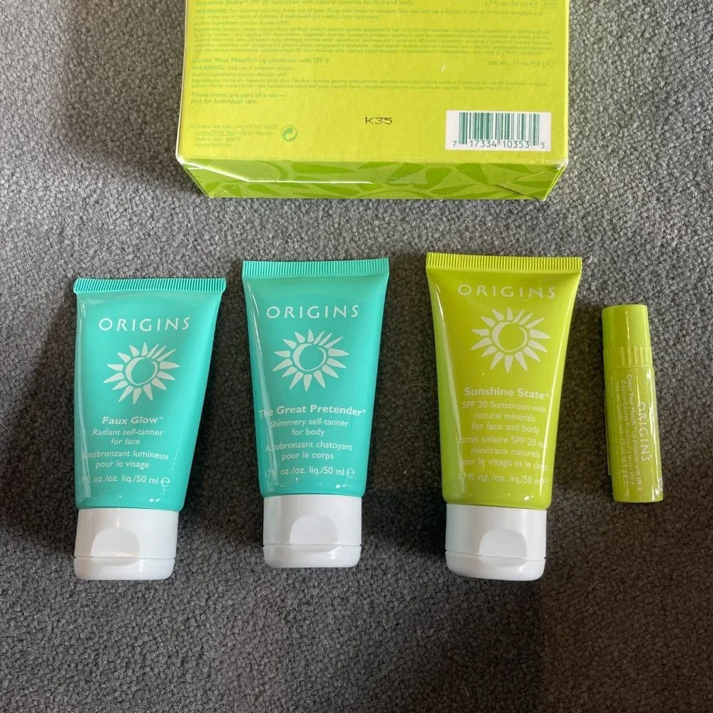 ORIGINS CRUISE WEAR SUNCARE SET 4 PIECE SET NEW IN BOX